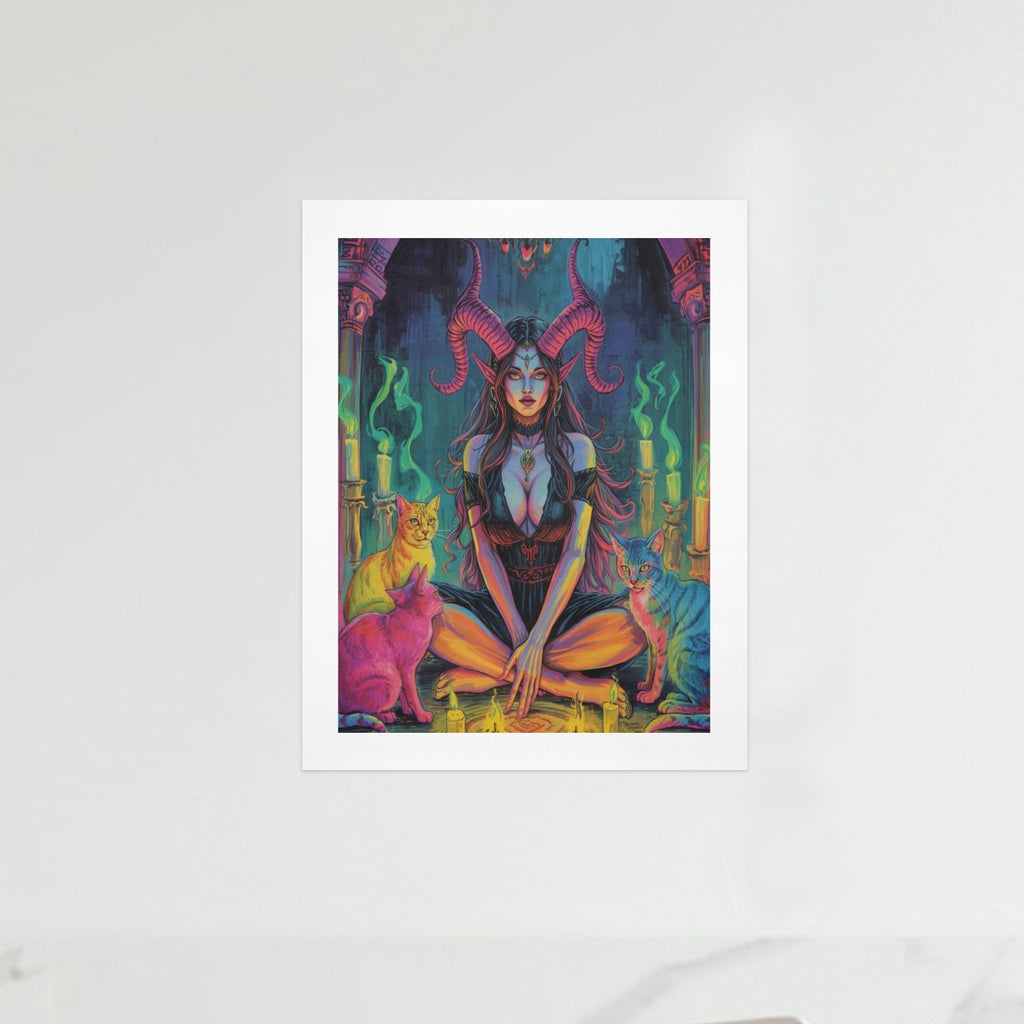 Dark Fantasy Witch Library Art Print 1 7