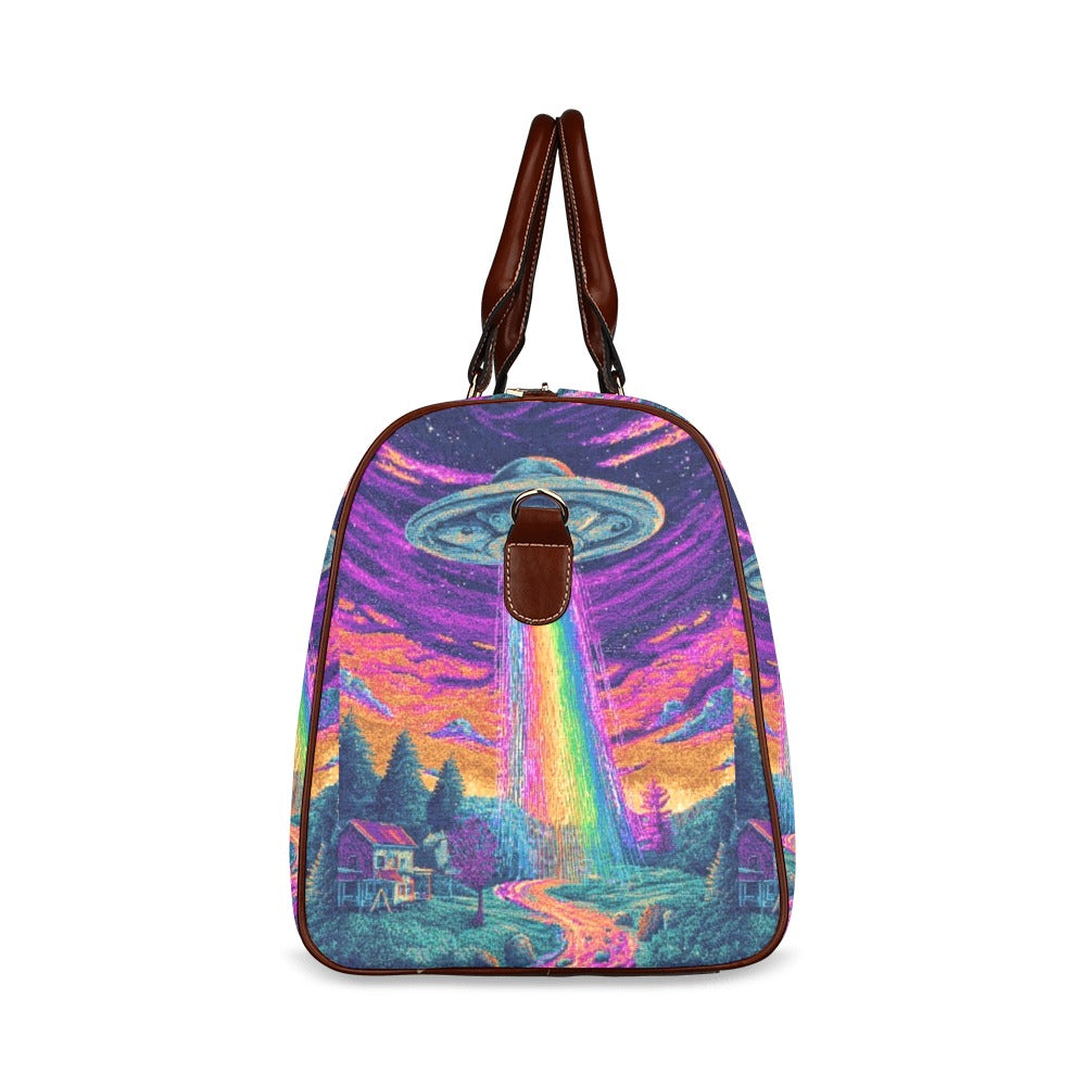 Trippy Alien UFO Gothic Women's Fashion Waterproof Travel Bag Large