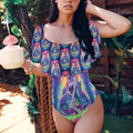 Gothic Dragon Witch Fashion One Piece Swimsuit
