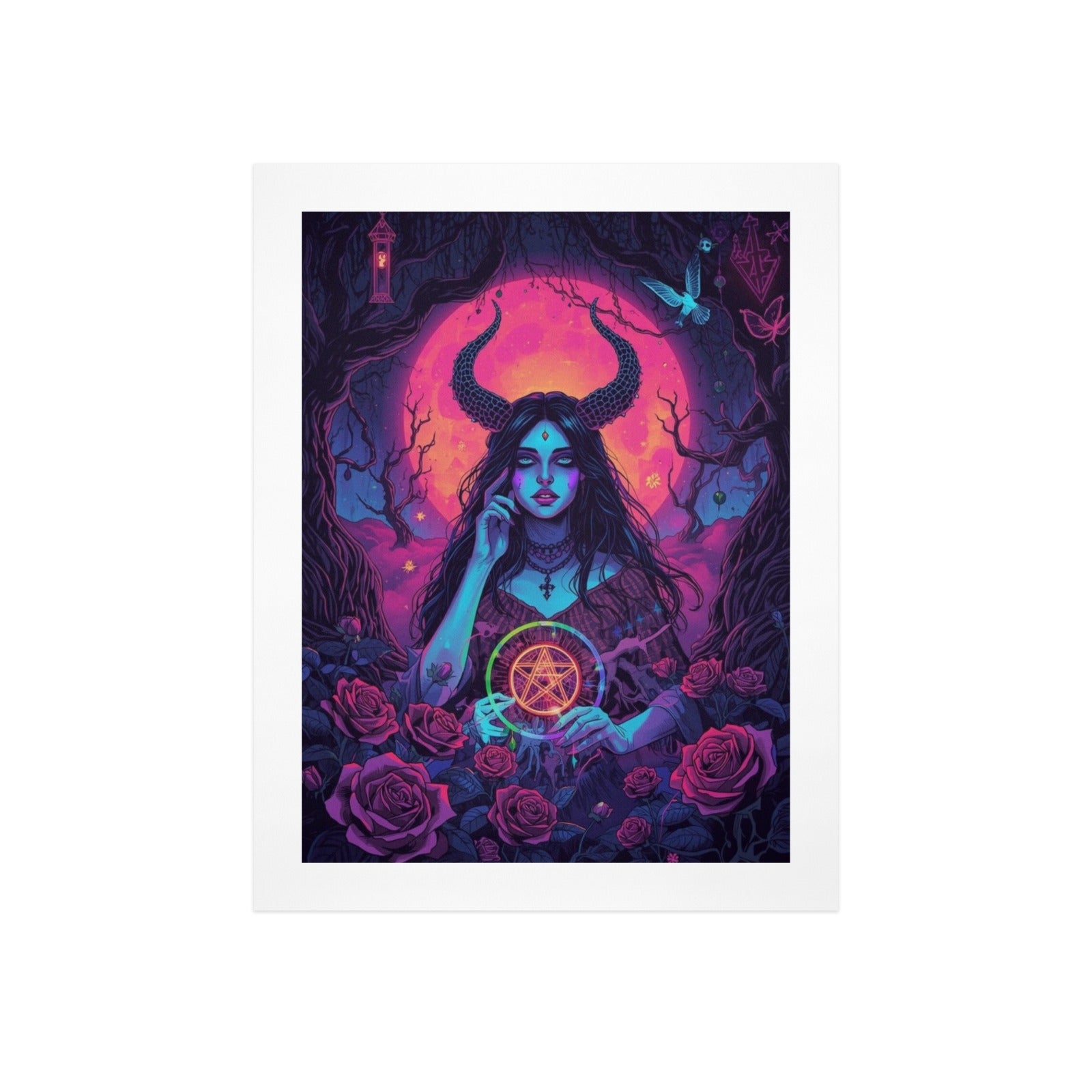 Gothic Witch Rose Art Print 7