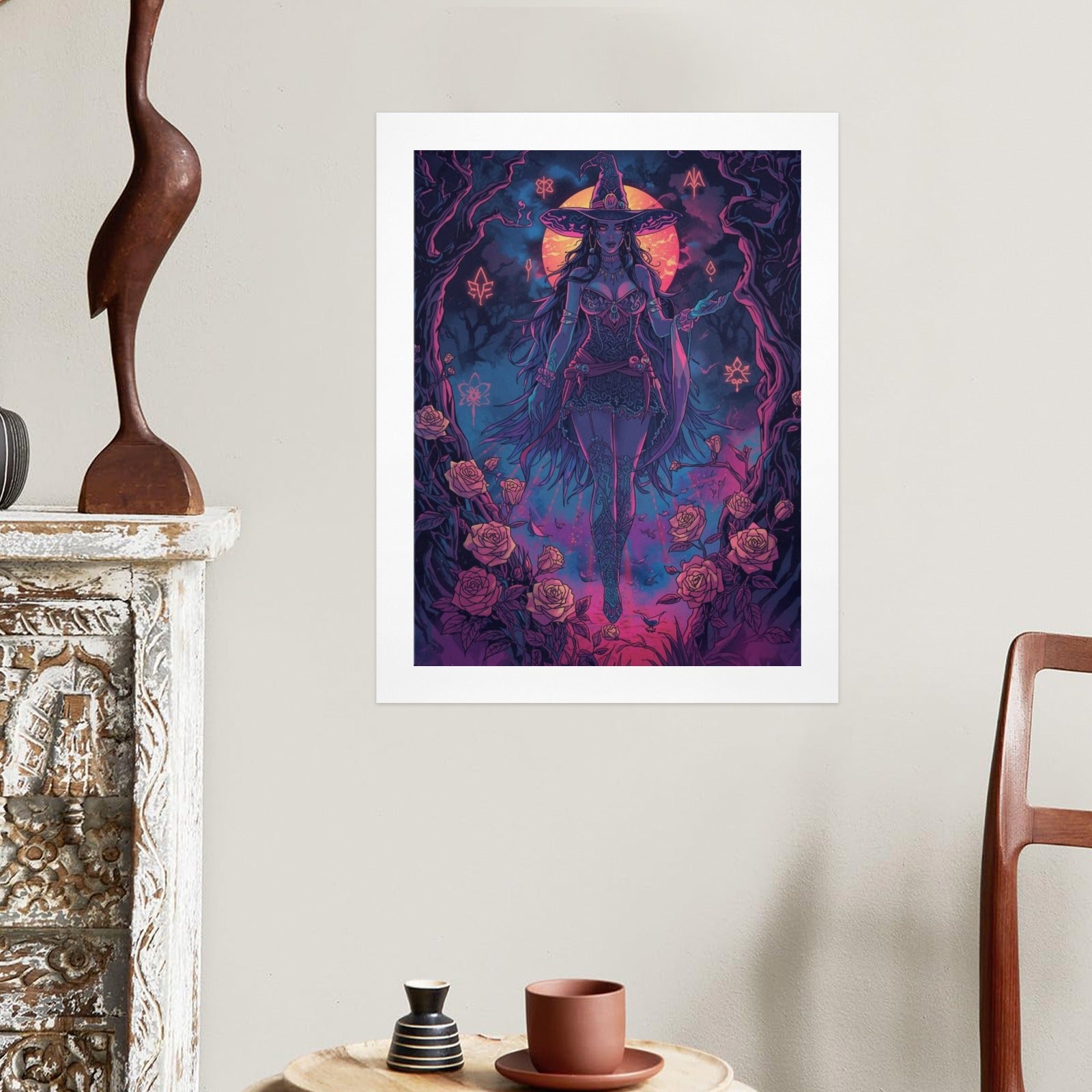 Gothic Witch Rose Art Print 14