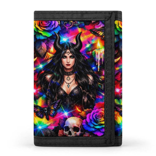 Custom Trifold Nylon Wallet Fabric Card & Coin Holder With Zipper