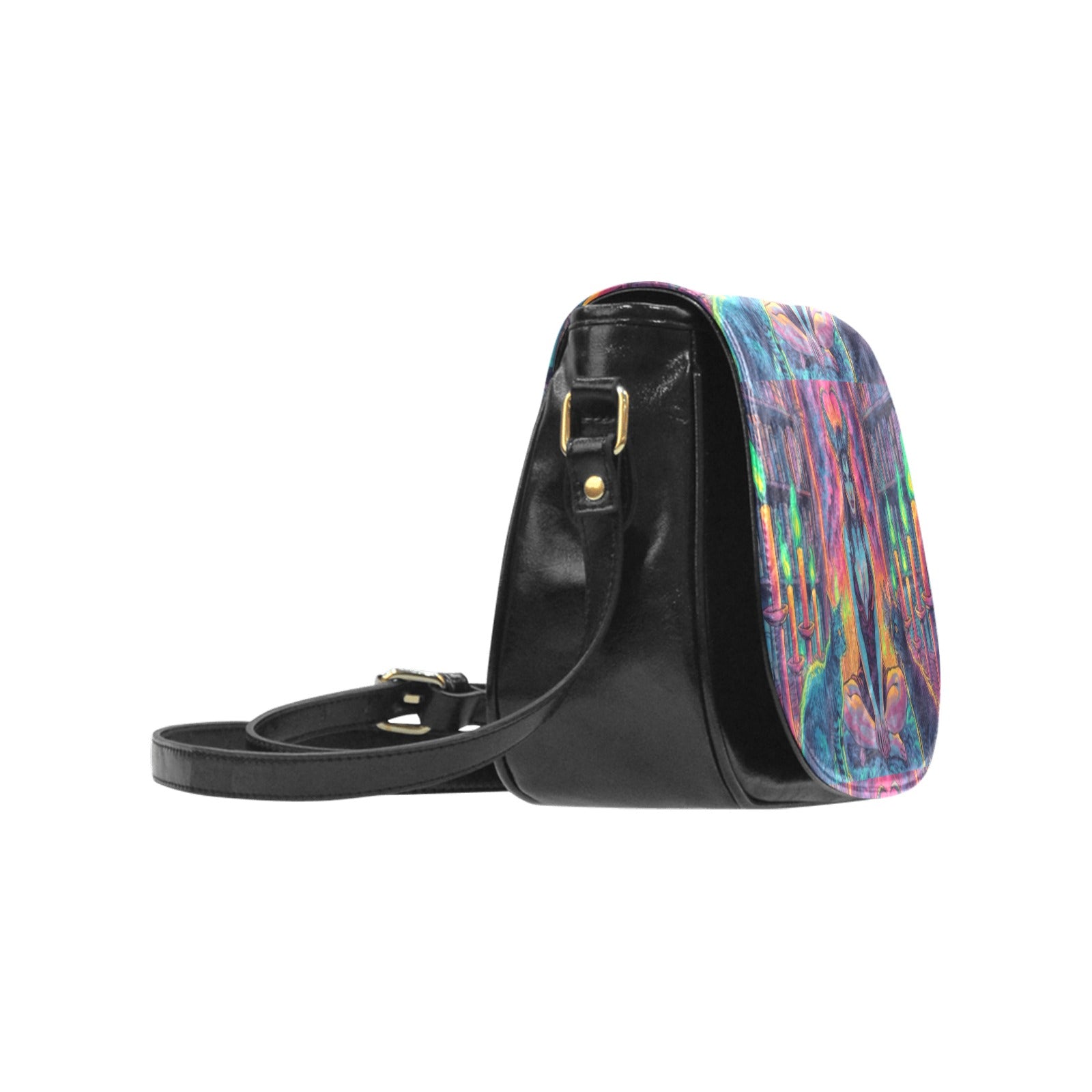 Firey Drsgon Gothic Women's Fashion Classic Saddle Bag Purse 4