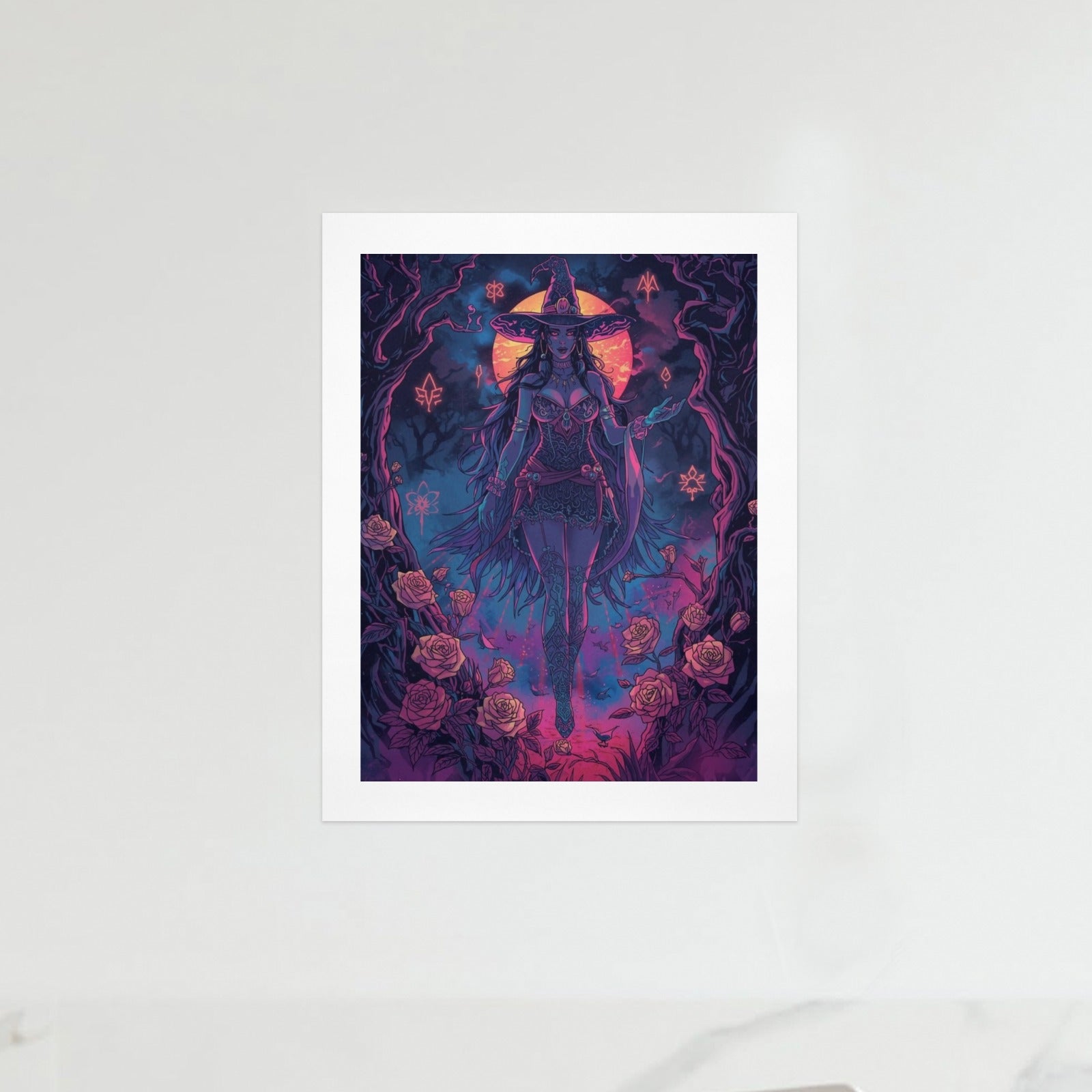 Gothic Witch Rose Art Print 14