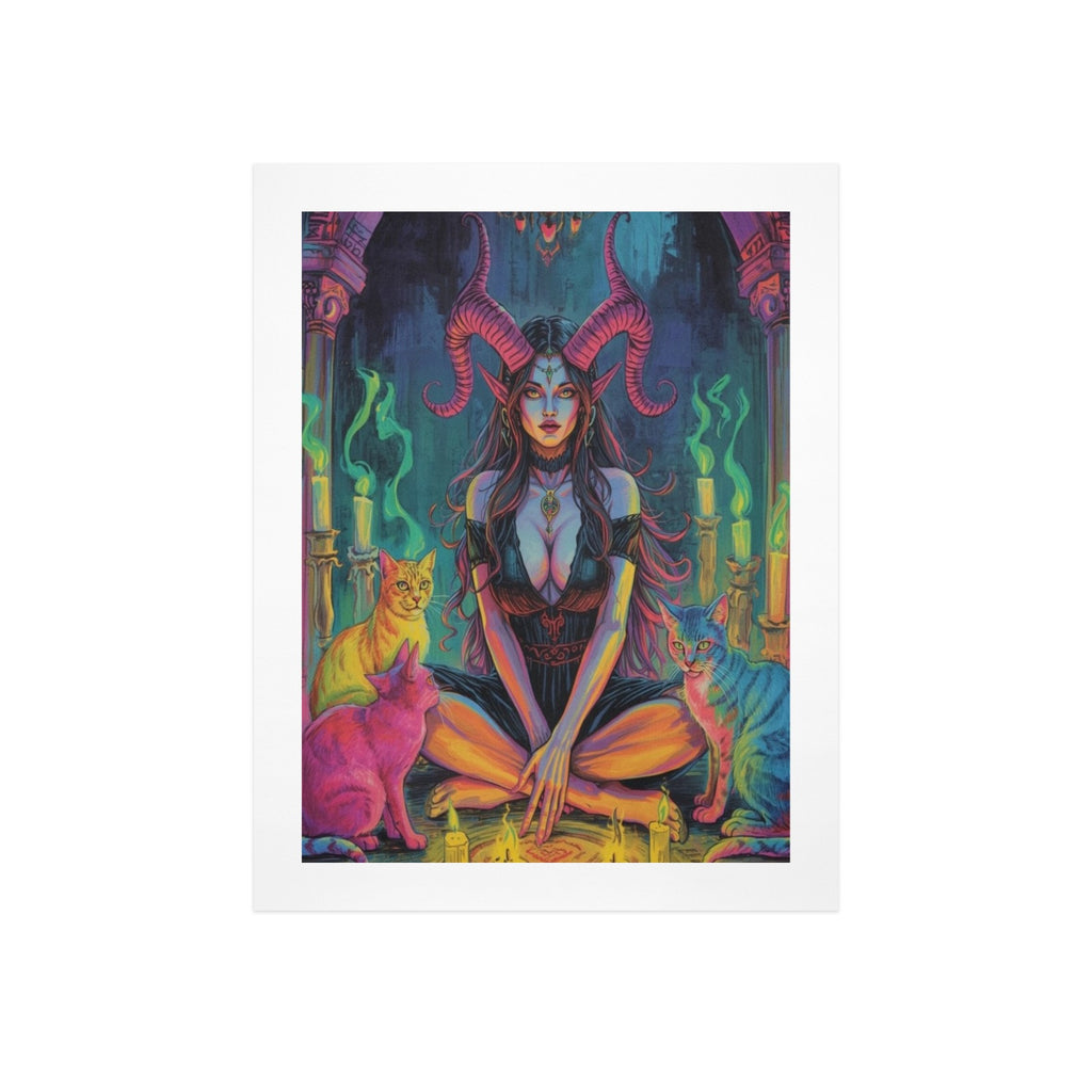 Dark Fantasy Witch Library Art Print 1 7
