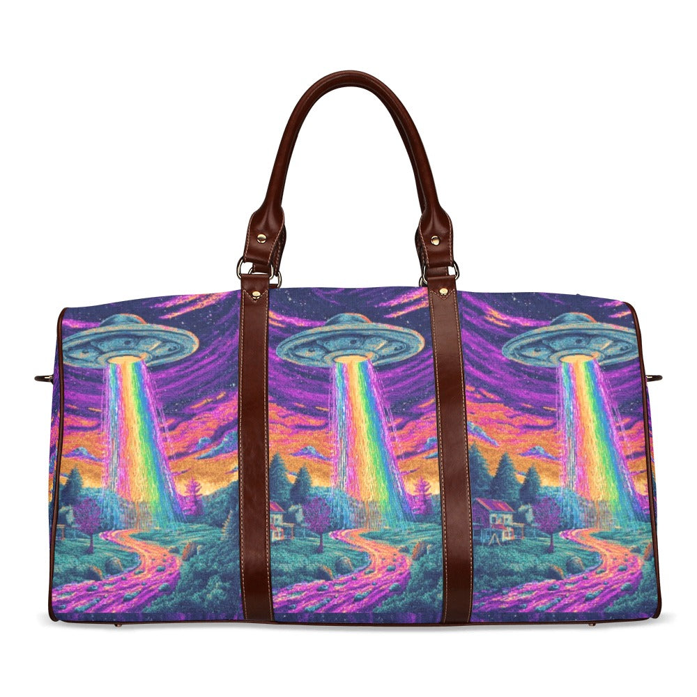 Trippy Alien UFO Gothic Women's Fashion Waterproof Travel Bag Large