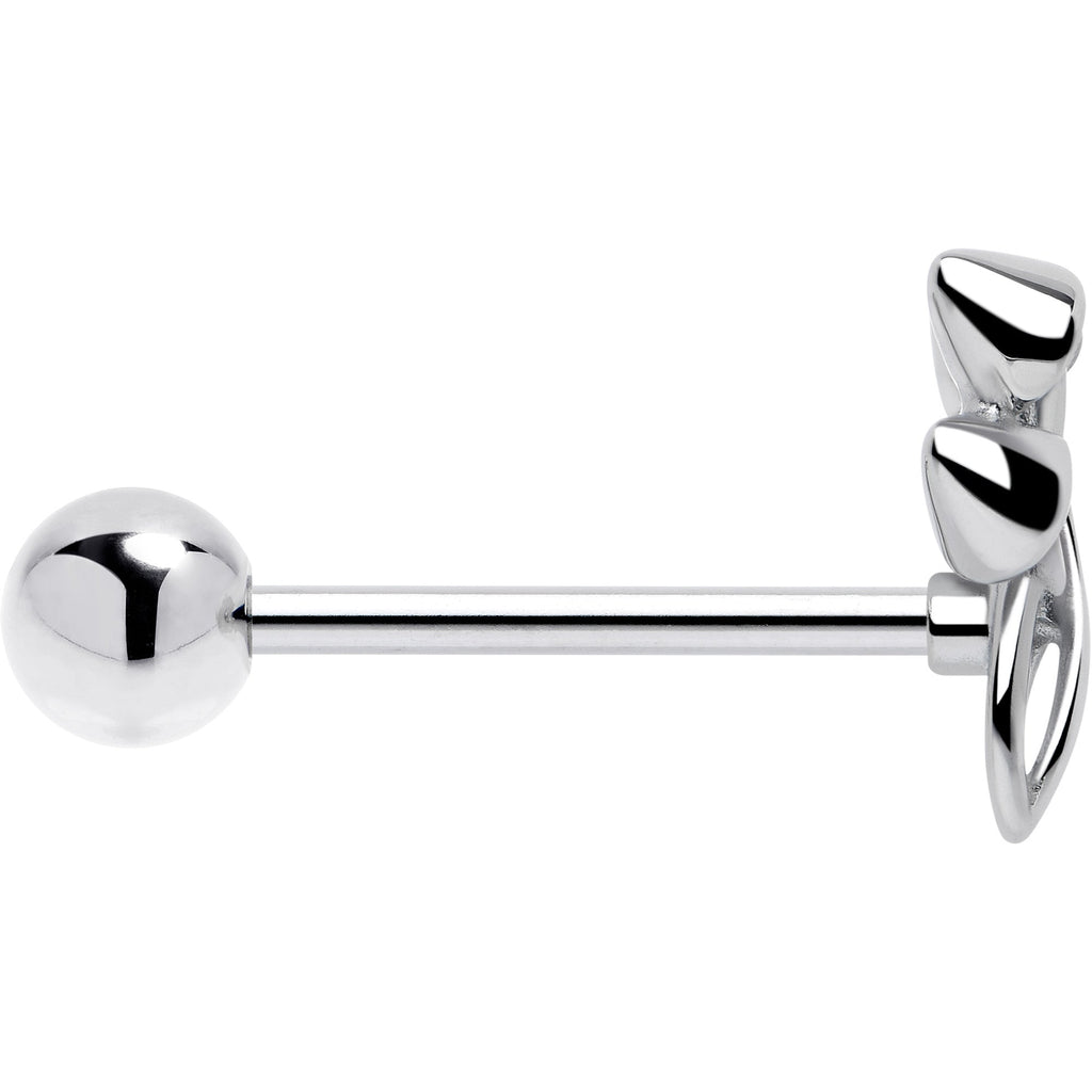 Trippy Mushroom Trio Barbell Tongue Ring - Night Bloom Digital Empire Studios