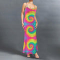 Trippy Tie=Dye long sleevless maxi dress