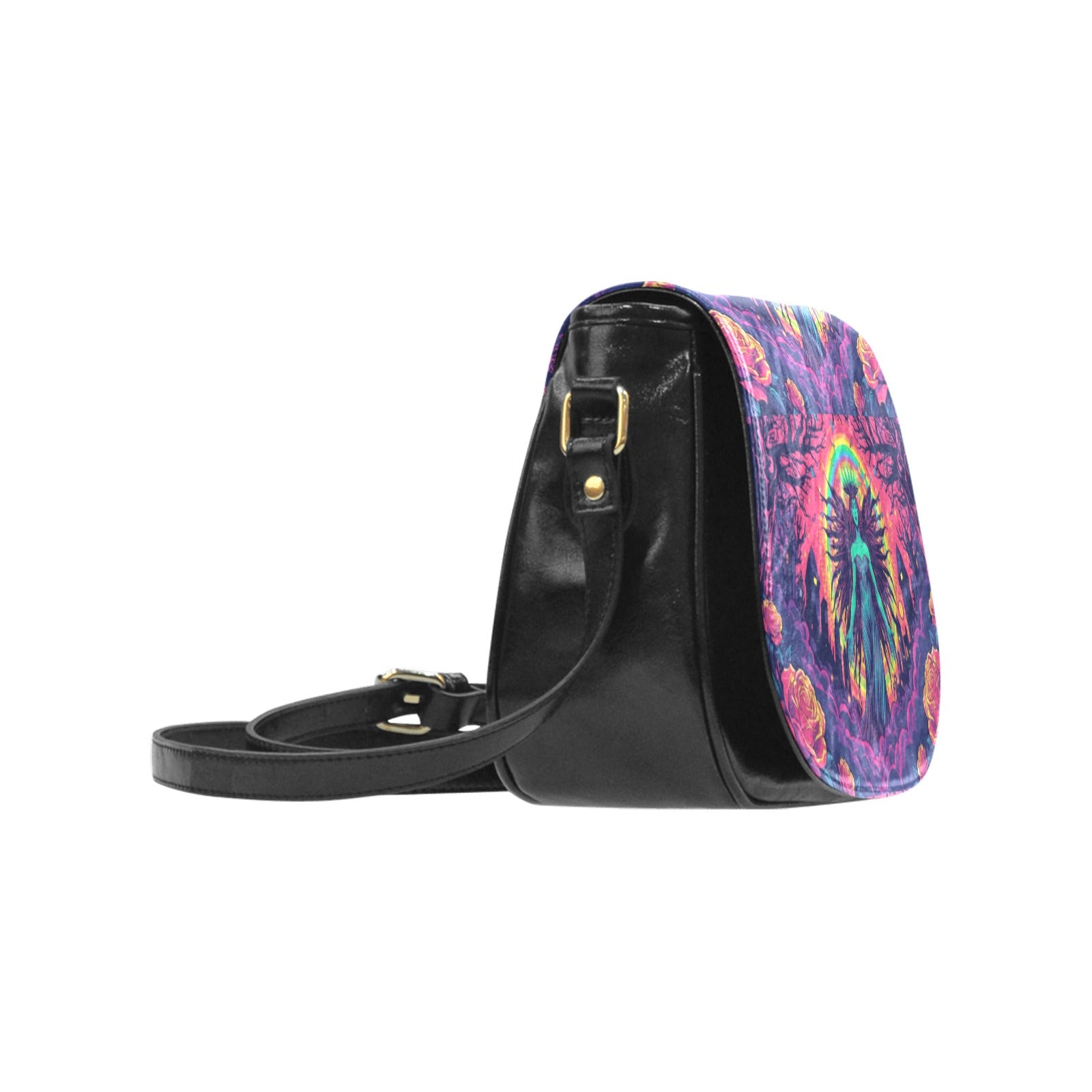 Firey Drsgon Gothic Women's Fashion Classic Saddle Bag Purse 2