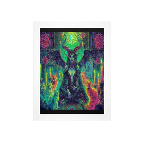 Dark Fantasy Dragon Witch Goddess Art Print Decor 6