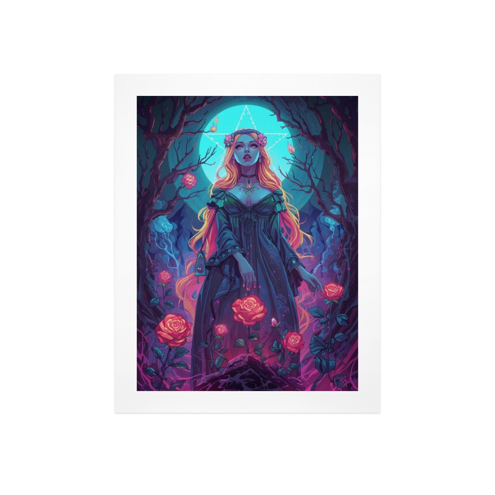 Gothic Witch Rose Art Print 12