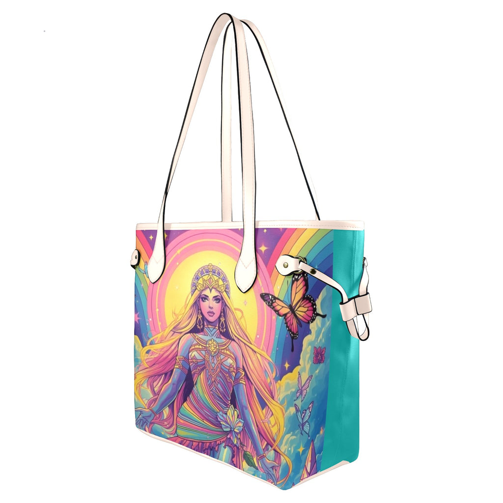 trippy angelic pastel goth tote purse