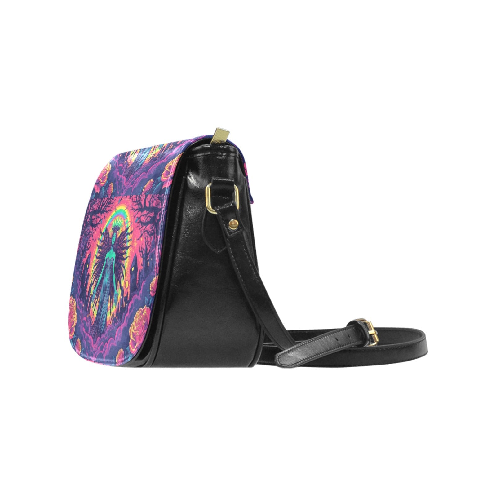 Firey Drsgon Gothic Women's Fashion Classic Saddle Bag Purse 2