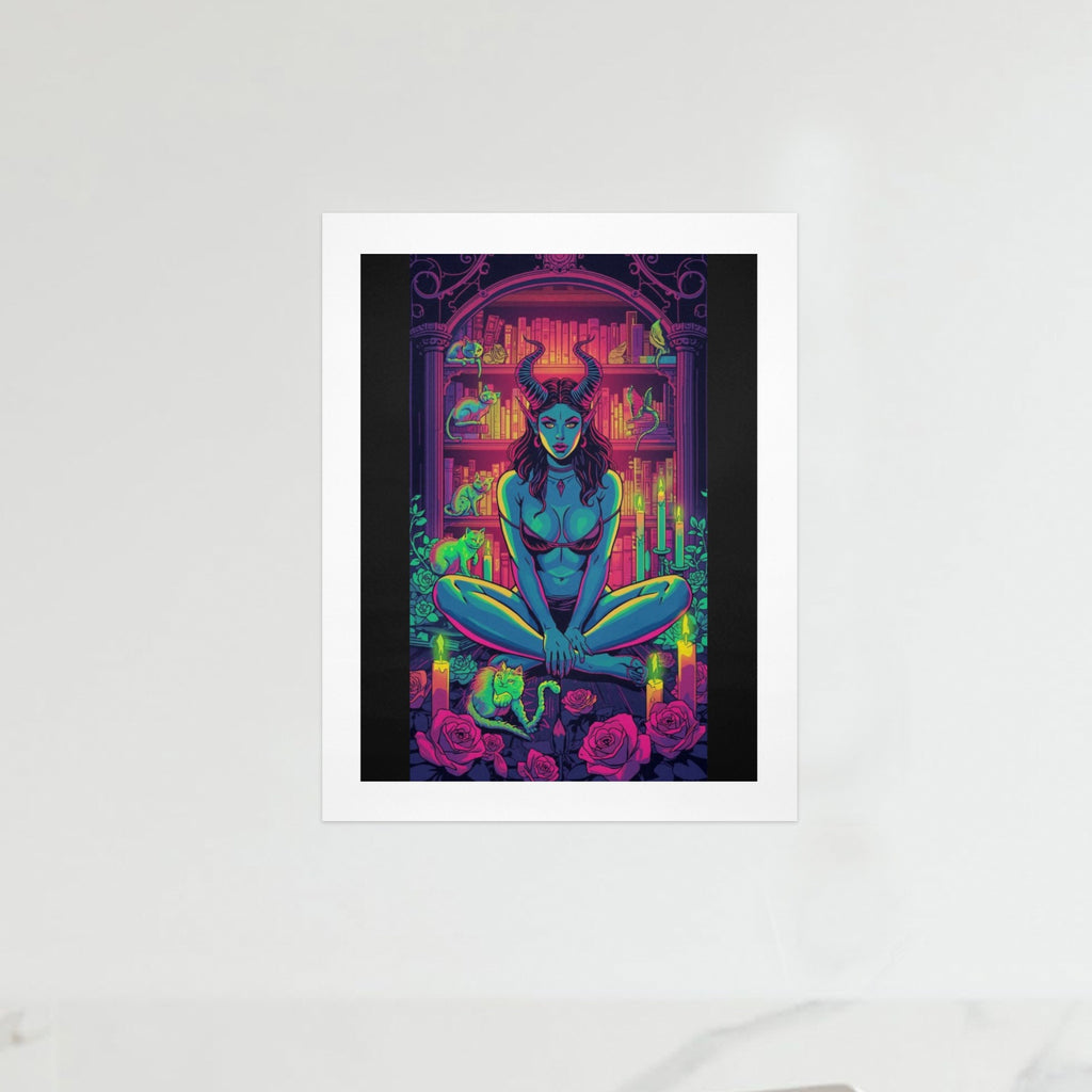 Gothic Witch Succubus Library Print