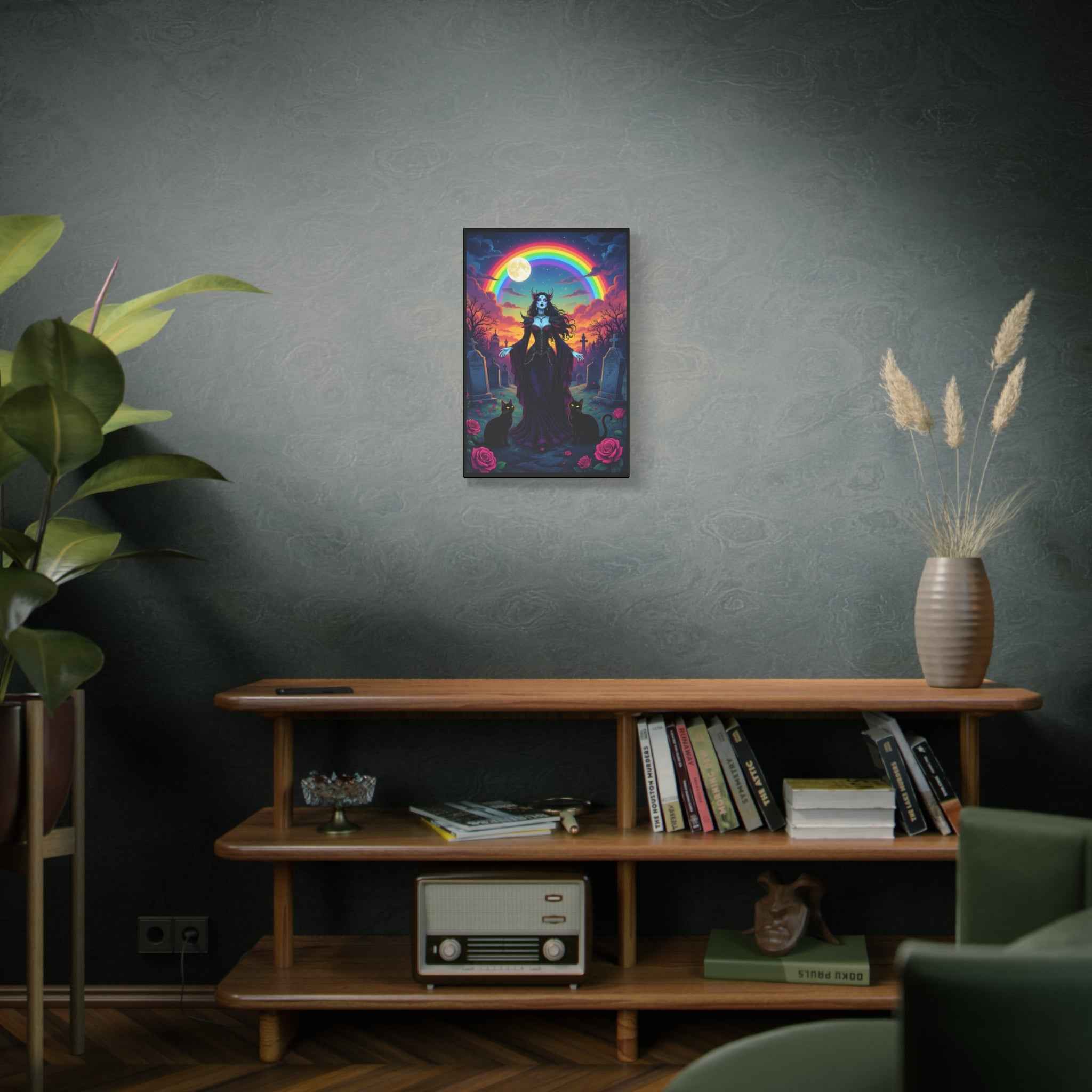 Gothic Witch Goddess Rainbow Night Matte Canvas