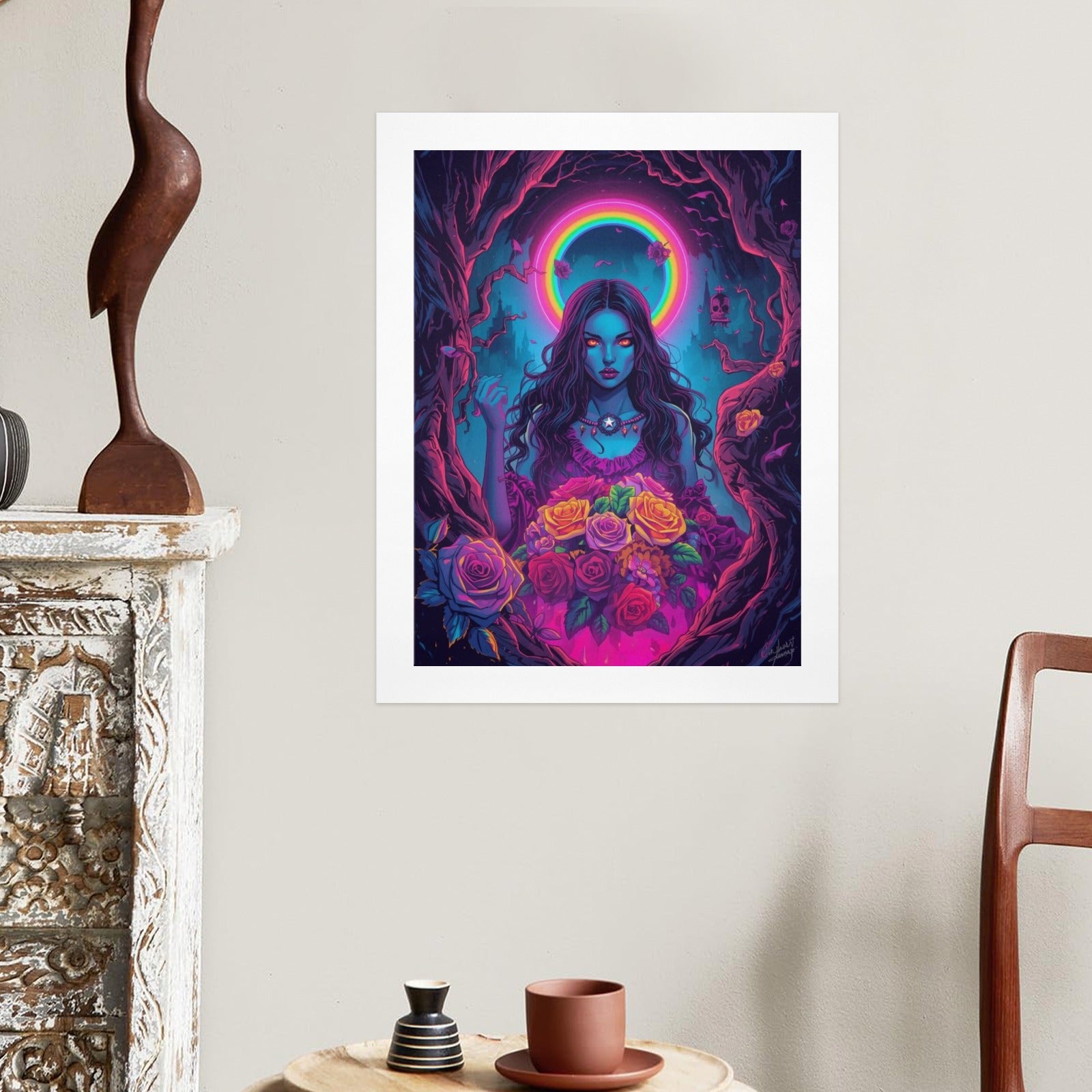 Gothic Witch Rose Art Print 2