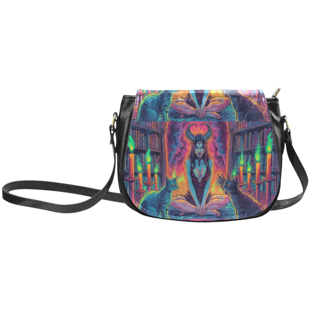 Firey Drsgon Gothic Women's Fashion Classic Saddle Bag Purse 4