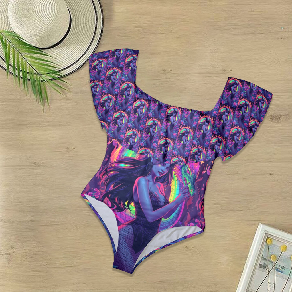 Gothic Dragon Witch Fashion One Piece Swimsuit 3