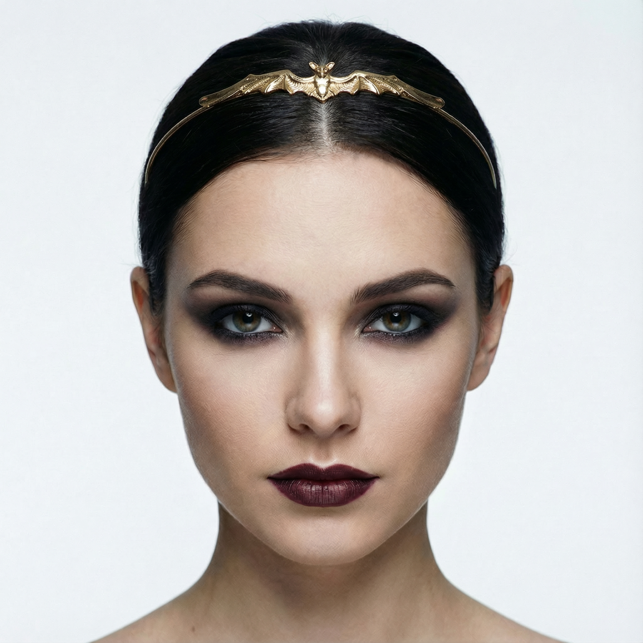 Bat Power Headband Tiara in Silver or Gold | Spooky Headwear Accessory | Halloween, Goth Hairpiece - Night Bloom Digital Empire Studios