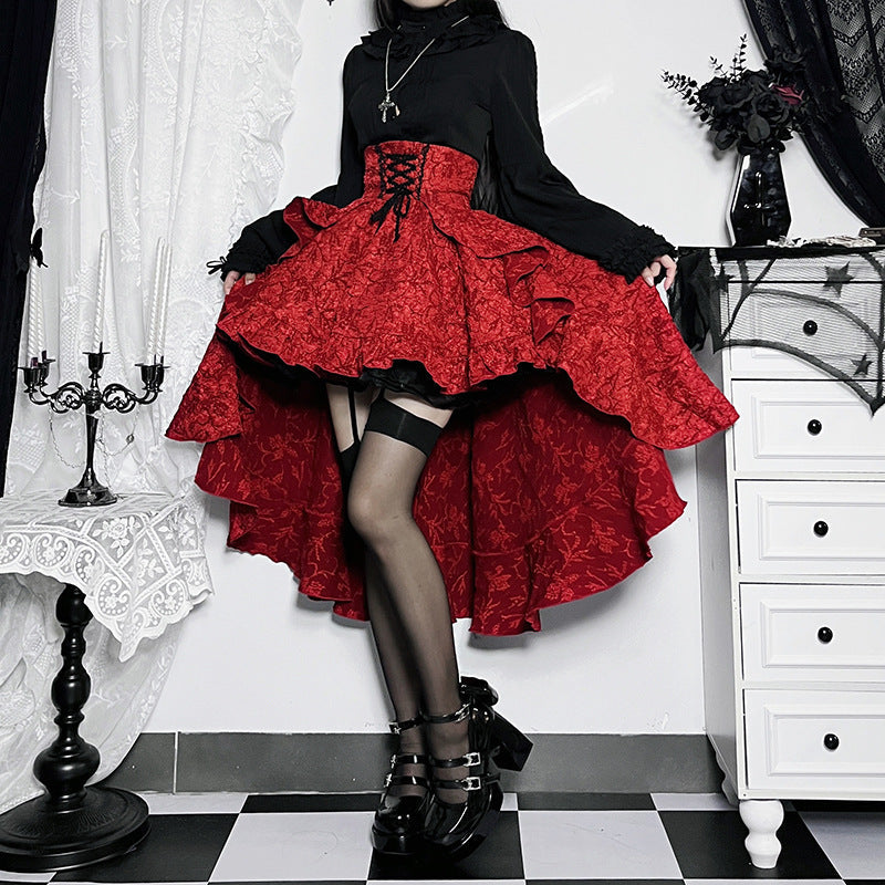 Alt Goth Fairy core Grunge Lolita Skirt Women Dark Gothic - Night Bloom Digital Empire Studios
