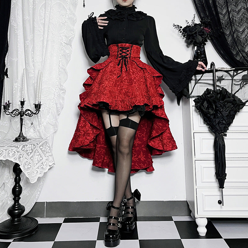 Alt Goth Fairy core Grunge Lolita Skirt Women Dark Gothic - Night Bloom Digital Empire Studios