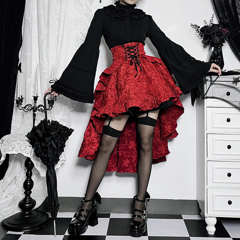 Alt Goth Fairy core Grunge Lolita Skirt Women Dark Gothic - Night Bloom Digital Empire Studios