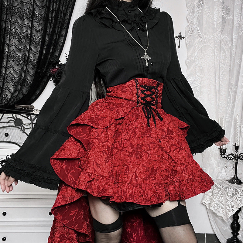 Alt Goth Fairy core Grunge Lolita Skirt Women Dark Gothic - Night Bloom Digital Empire Studios