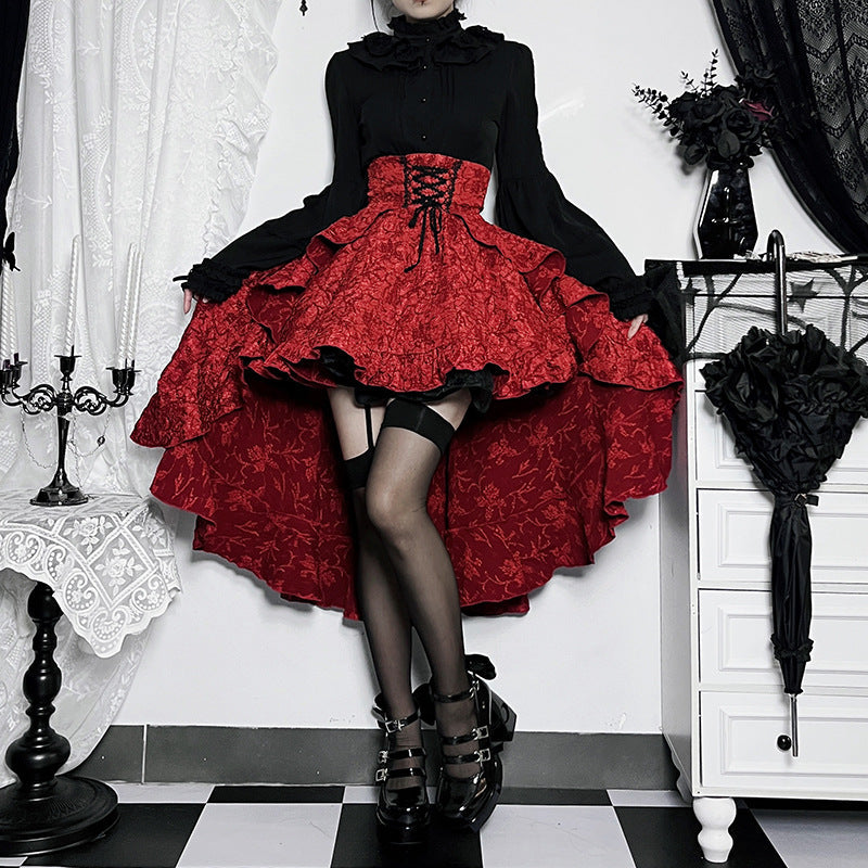 Alt Goth Fairy core Grunge Lolita Skirt Women Dark Gothic - Night Bloom Digital Empire Studios