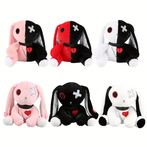 Creepy Goth Bunny Plush - Night Bloom Digital Empire Studios