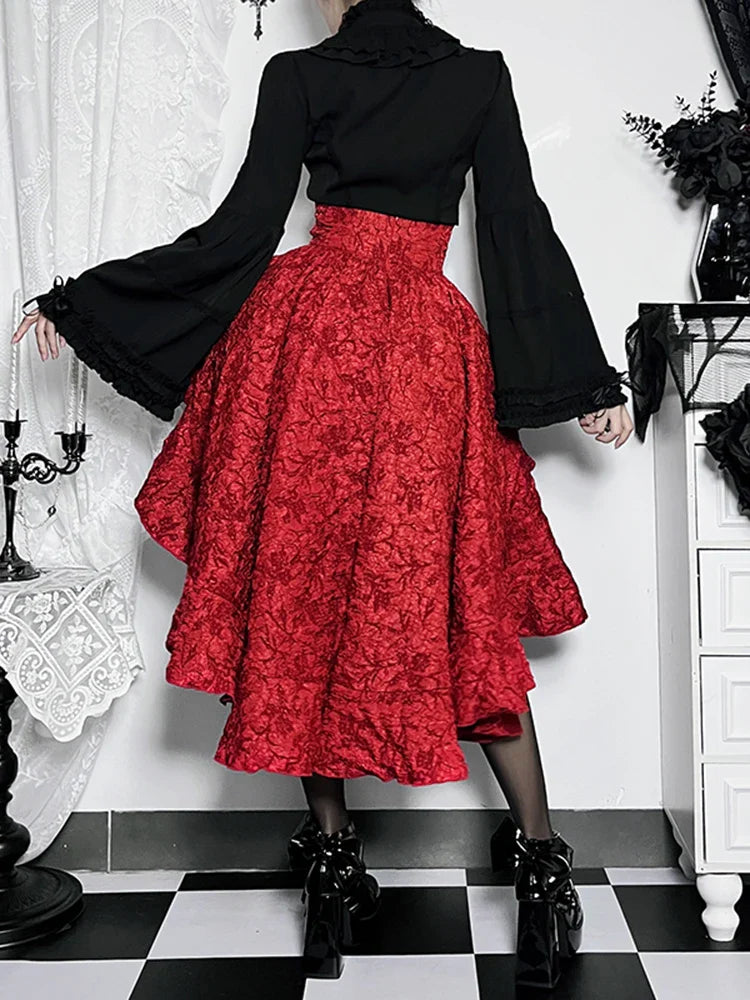 Alt Goth Fairy core Grunge Lolita Skirt Women Dark Gothic - Night Bloom Digital Empire Studios