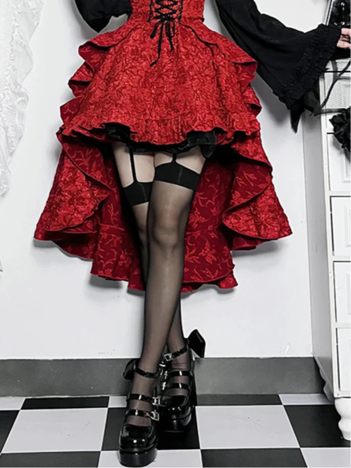 Alt Goth Fairy core Grunge Lolita Skirt Women Dark Gothic - Night Bloom Digital Empire Studios