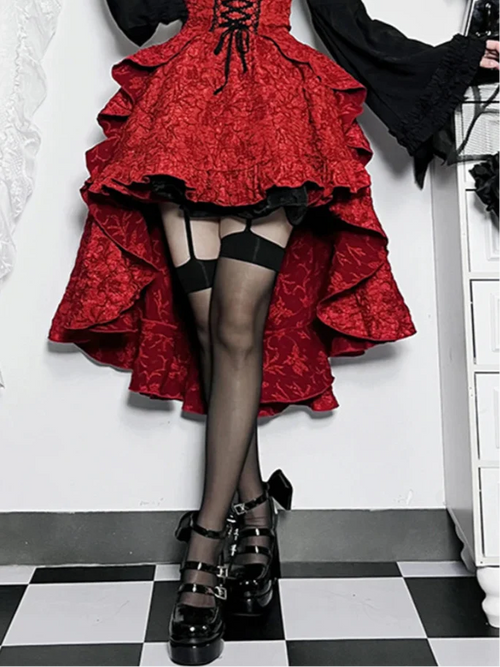 Alt Goth Fairy core Grunge Lolita Skirt Women Dark Gothic - Night Bloom Digital Empire Studios