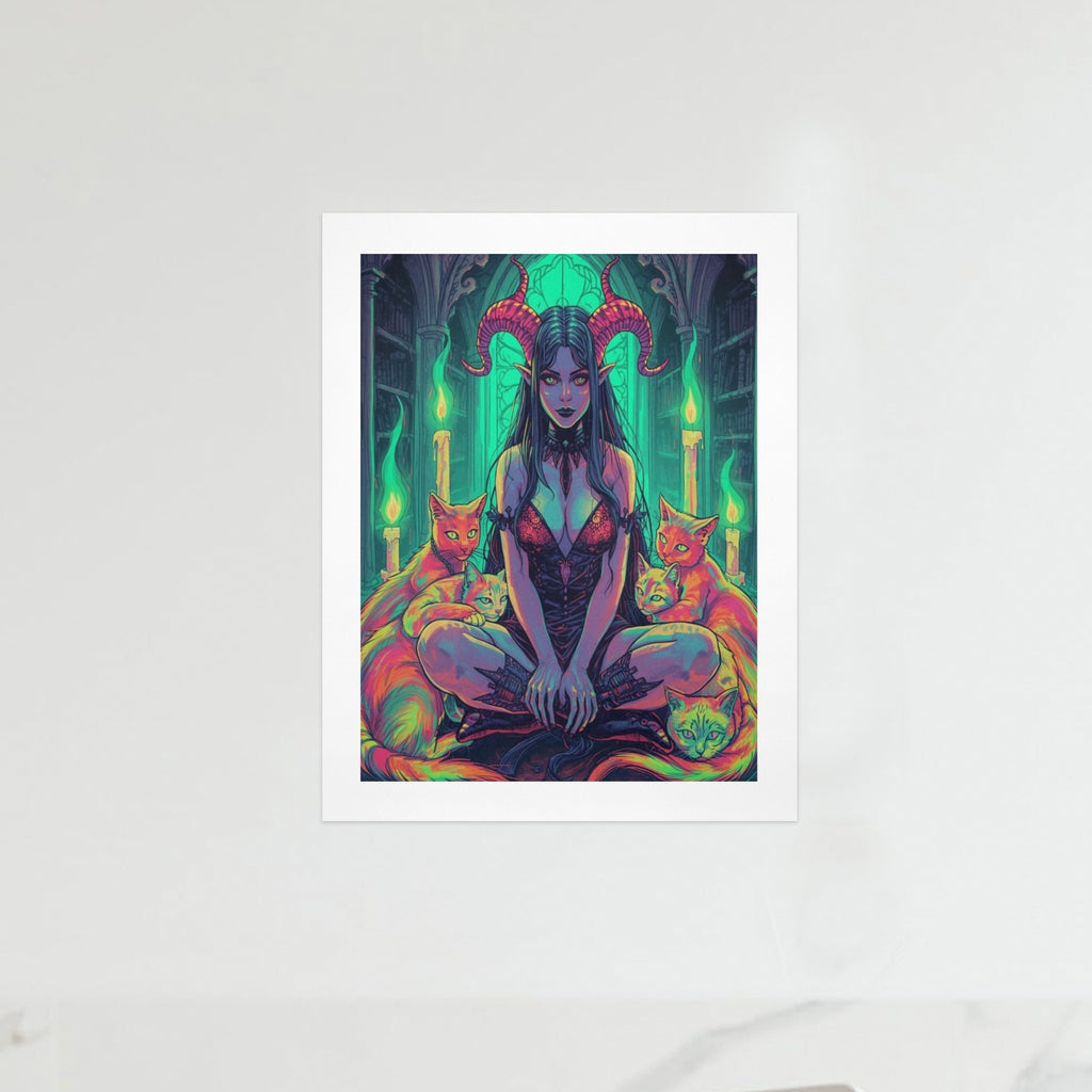 Dark Fantasy Witch Library Art Print 9