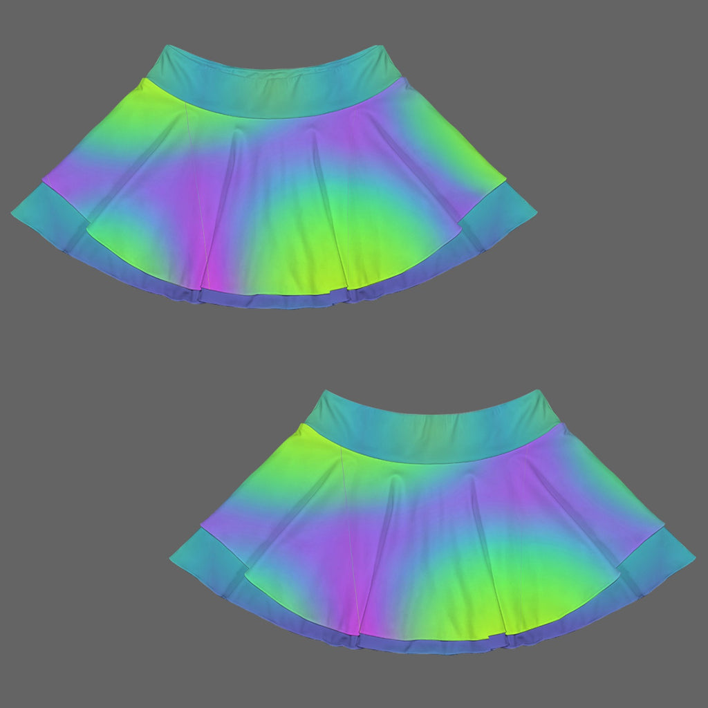 Trippy Gothic Tie-Dye Hippy Style Fashion Sports Skort 9