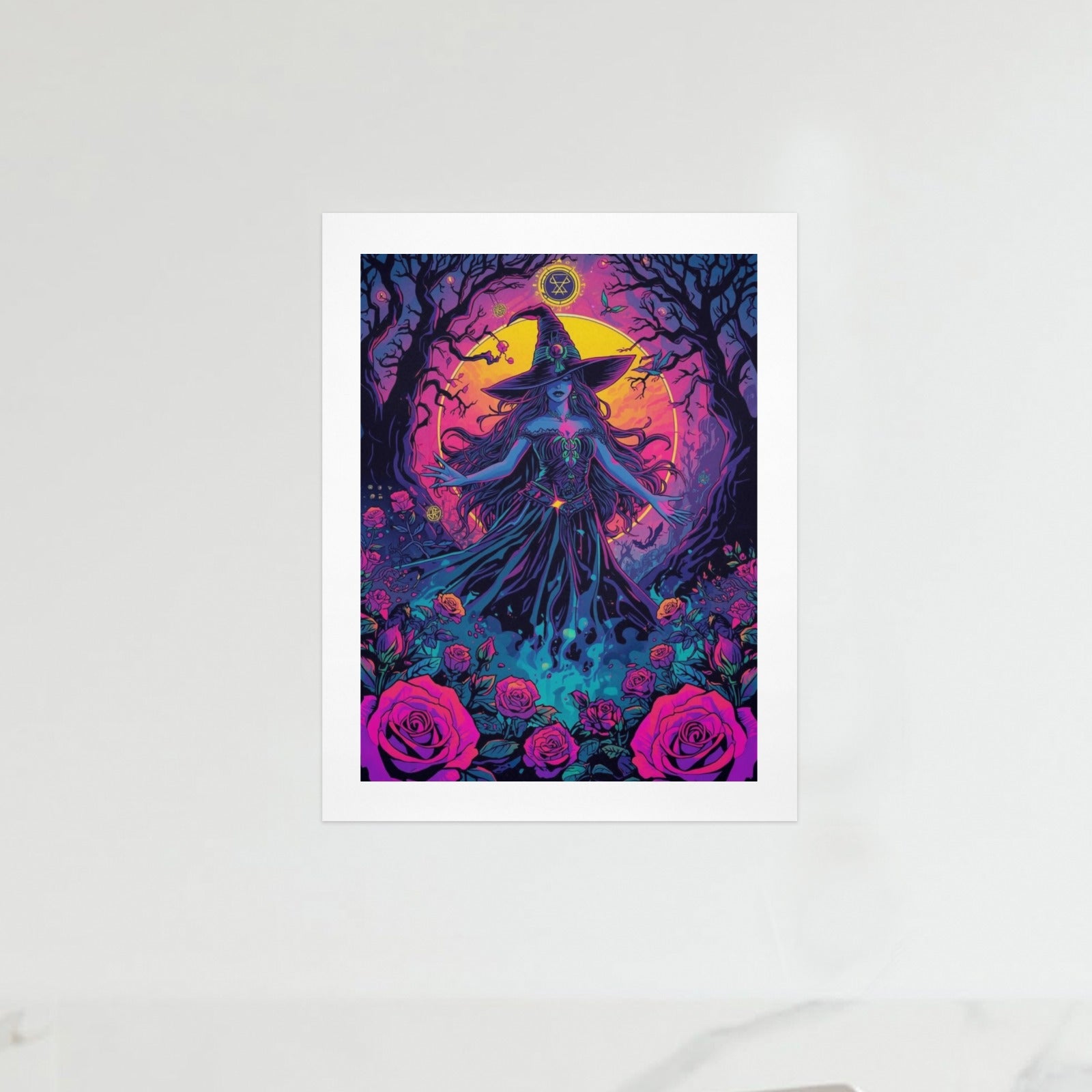 Gothic Witch rose Art Print 1