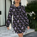 give a f**ck Gothic Style Hoodie Dress