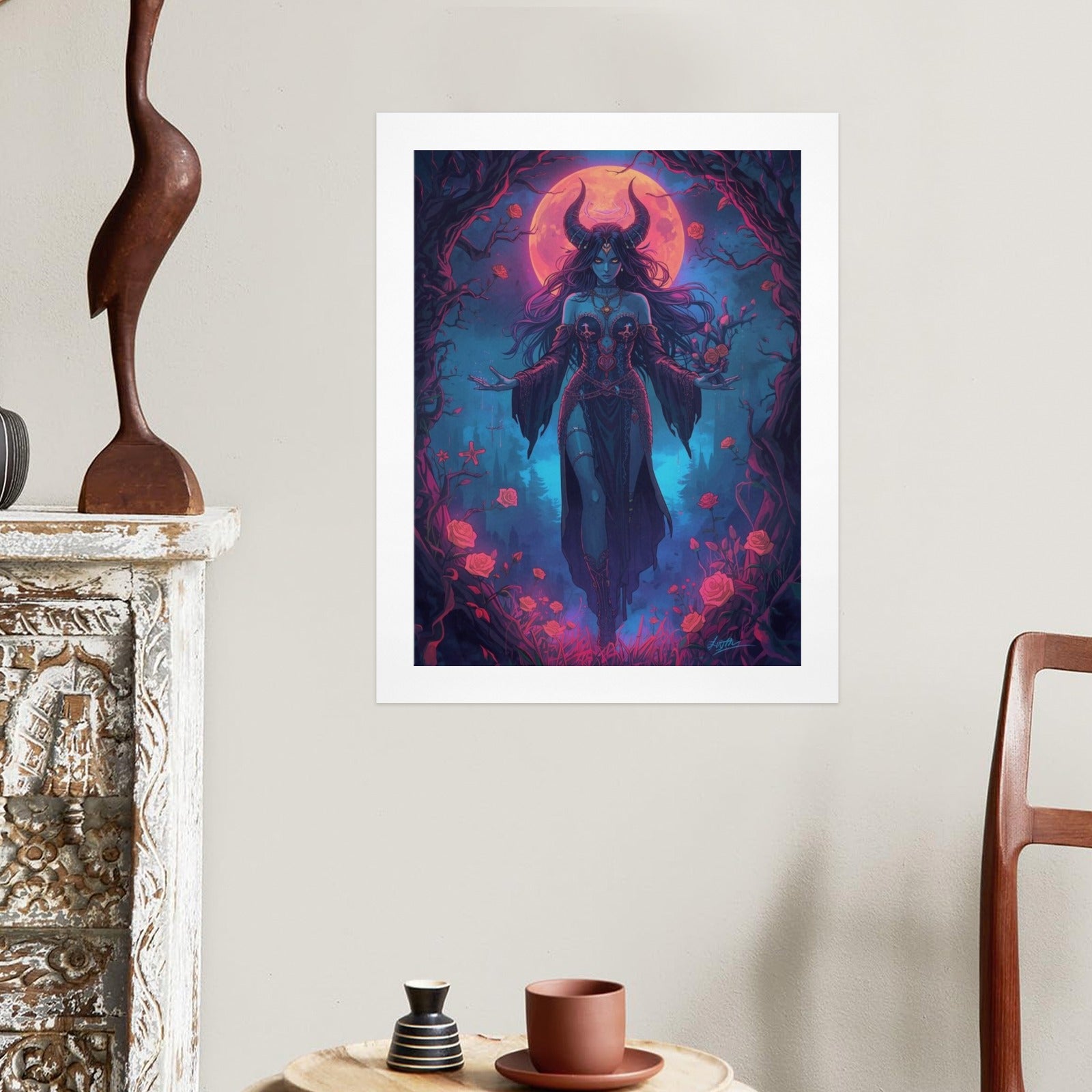 Gothic Witch Rose Art Print 11
