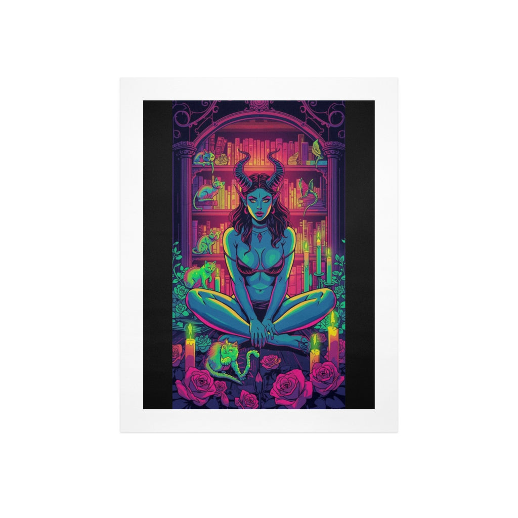 Gothic Witch Succubus Library Print
