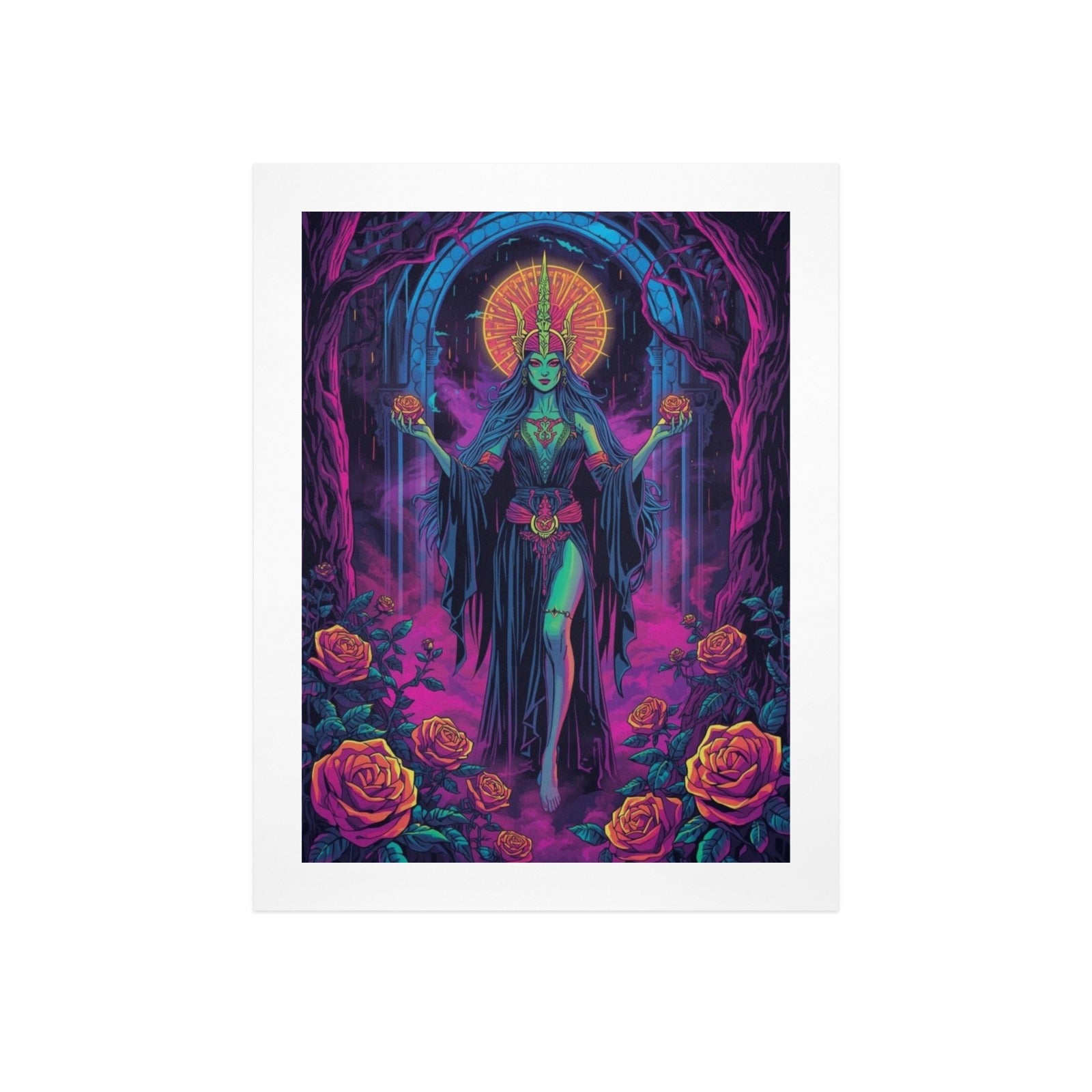 Gothic Witch Rose Art Print 4