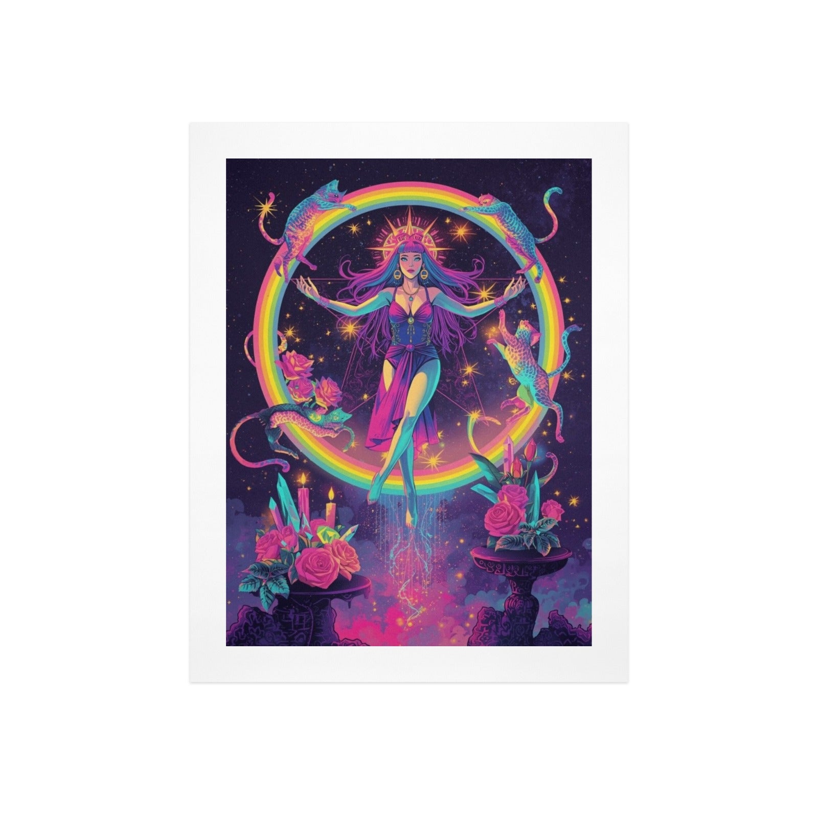 Gothic Galaxy Witch Art Print 3