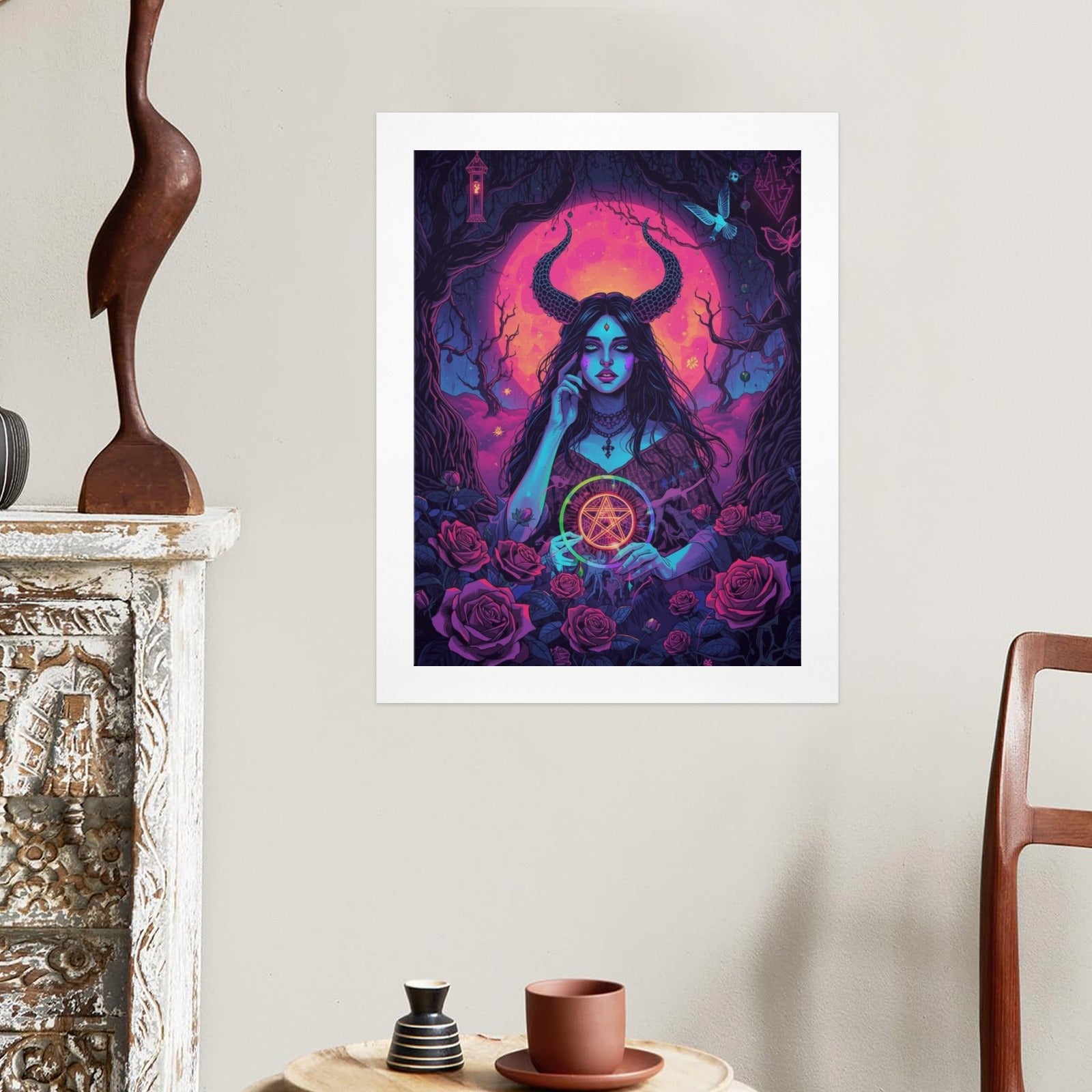 Gothic Witch Rose Art Print 7