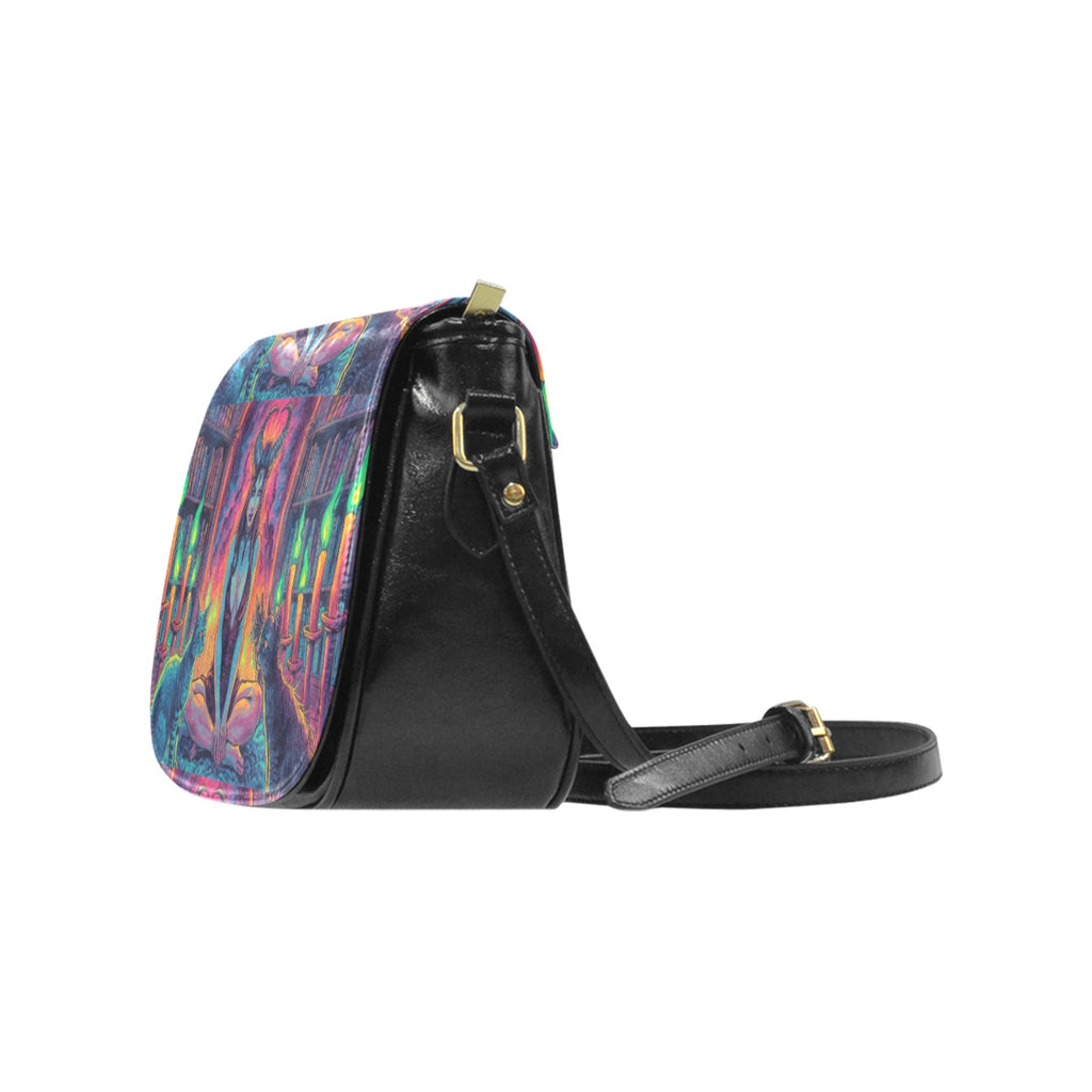 Firey Drsgon Gothic Women's Fashion Classic Saddle Bag Purse 4