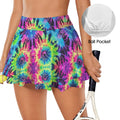 Trippy Gothic Tie-Dye Hippy Style Fashion Sports Skort 5