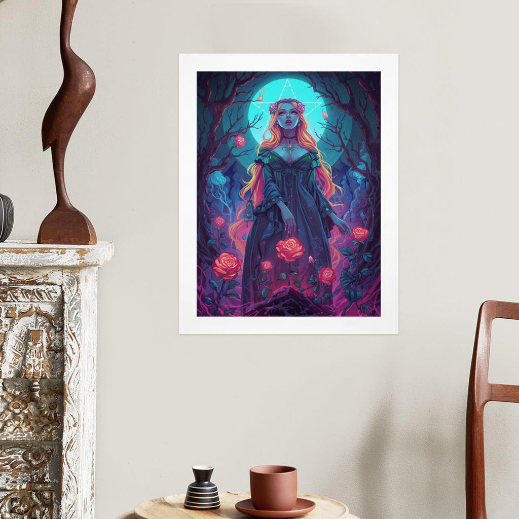 Gothic Witch Rose Art Print 12