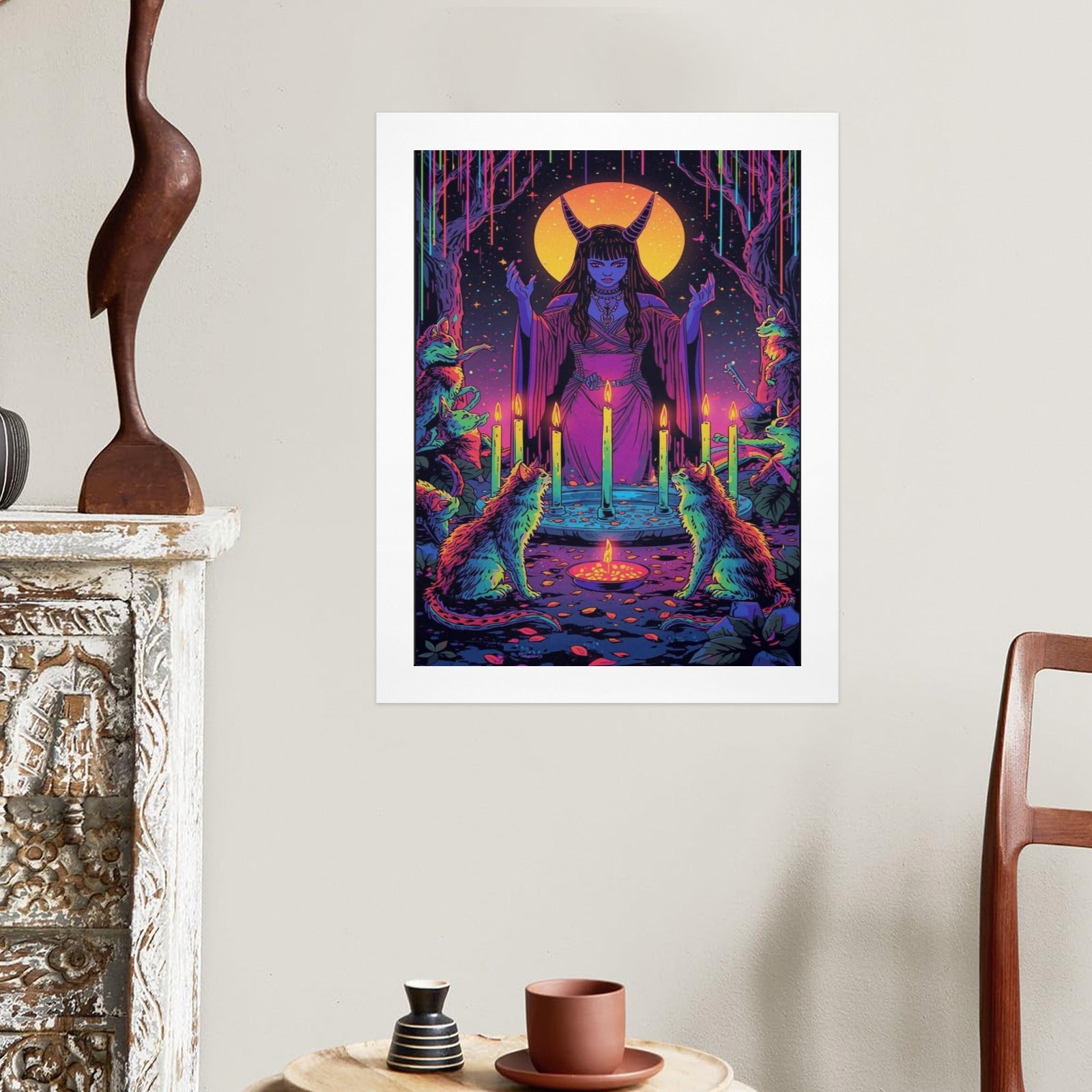 Gothic Galaxy Witch Art Print 2