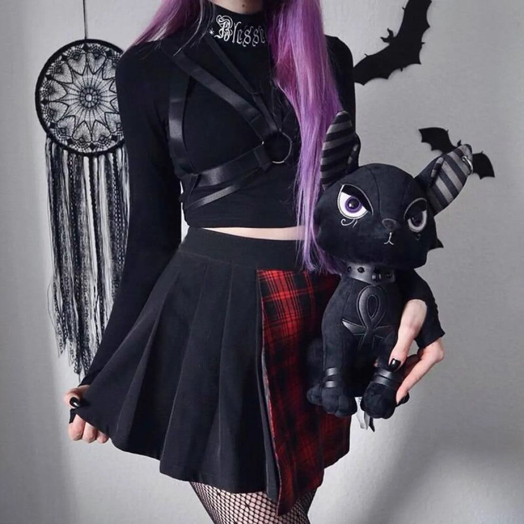 "Blessed" Goth Crop Top - Night Bloom Digital Empire Studios