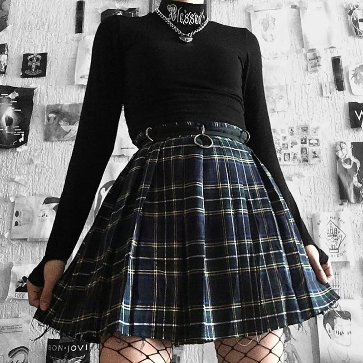 "Blessed" Goth Crop Top - Night Bloom Digital Empire Studios