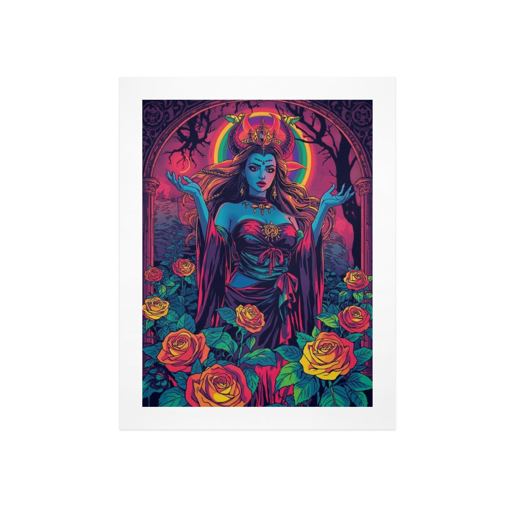 Dark Fantasy Dragon Witch Goddess Art Print Decor 5