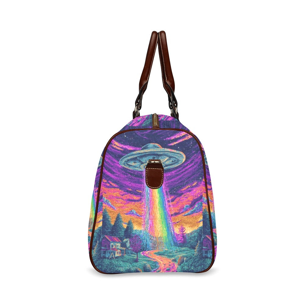 Trippy Alien UFO Gothic Women's Fashion Waterproof Travel Bag Large