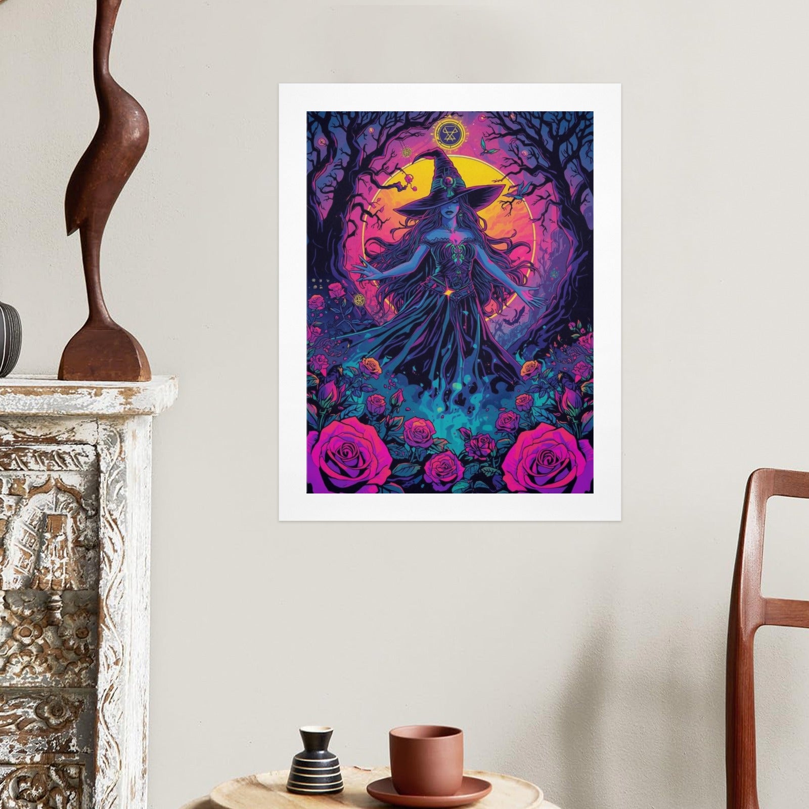Gothic Witch rose Art Print 1